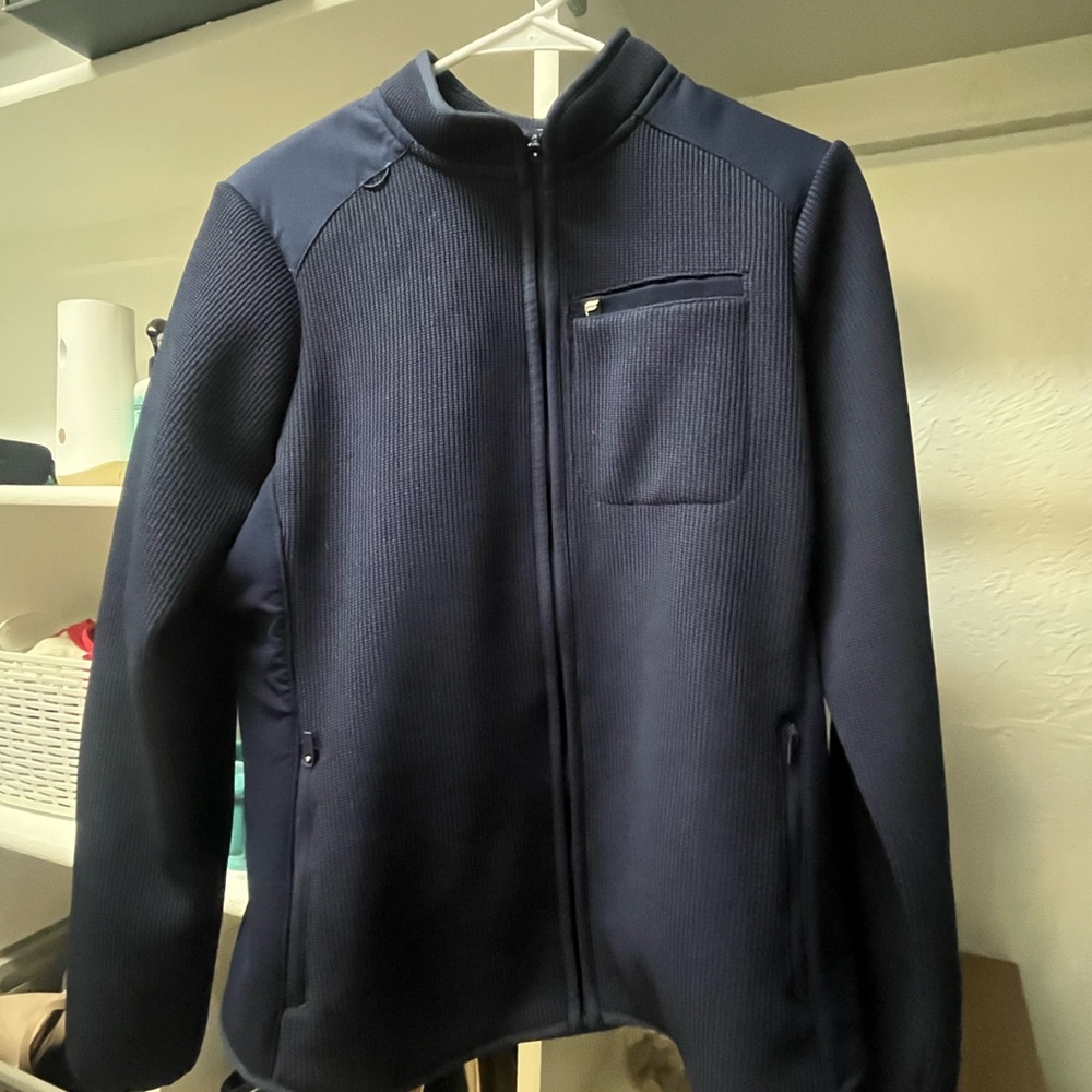 Fabletics navy blue scrub jacket